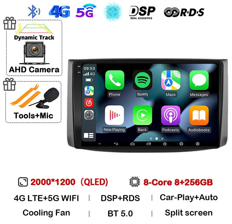 Android 14 Carplay Auto For Chevrolet AVEO T250 2006 2007 2008 2009 2010 2011 2012 Car Radio Multimedia Player GPS Stereo WIF+4G