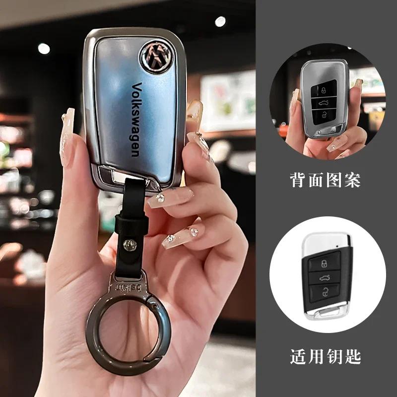 Dla VOLKSWAGEN VW Pokrowiec Etui Uchwyt Obudowa Brelok TPU do Kluczy Samochodowych dla VW Volkswagen Passat B6 B7 B8 CC Arteon Magotan GTE Brelok do Kluczy Samochodowych