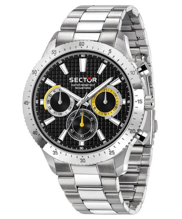 

Sector 270 Dual Time Multifunction Stainless Steel Black Dial Quartz R3253578021 Men s Watch