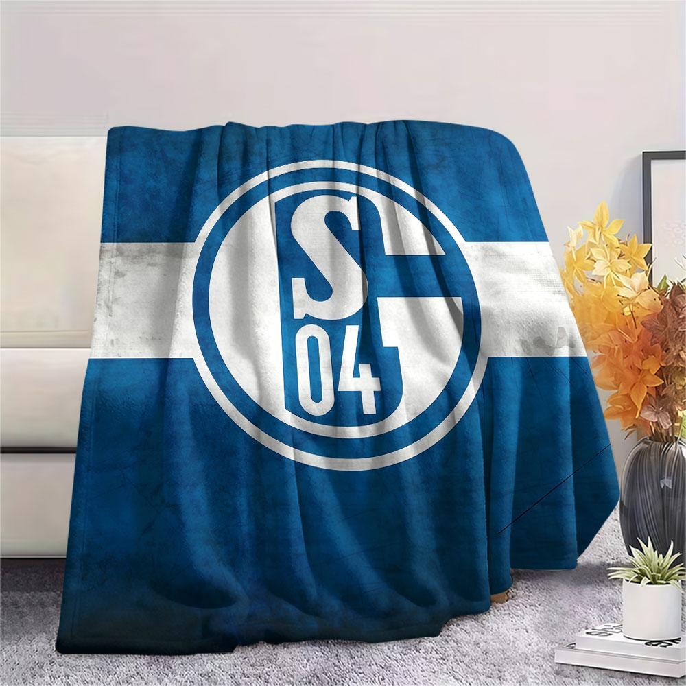 1PC FC Schalke 04 Patterned Flannel Blanket Suitable For All Seasons for Home Decor Warmth and Comfort Gifts Holiday Present