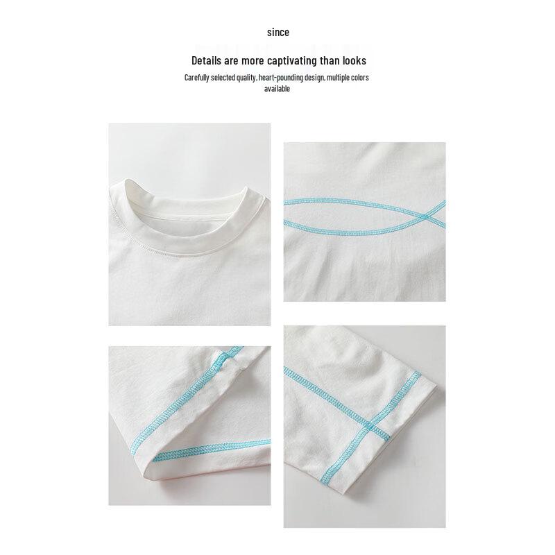 Wassup Sohot Contrast Line Long Sleeve T-Shirt