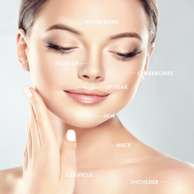 Bsimone Diamond Highlighter Powder Palette Glitter Face Contour Brighten Makeup Shimmer Ultra-Concentrated Illuminate Cosmetic
