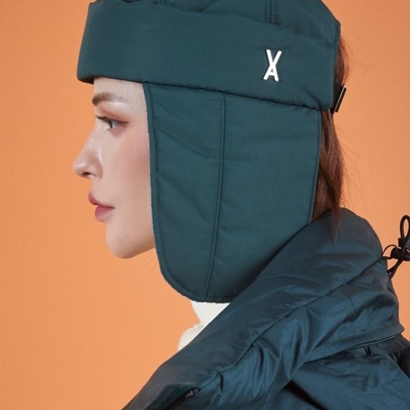 

VARZAR Шапка-ушанка с логотипом и шипами, с плотной подкладкой, зеленая FREE