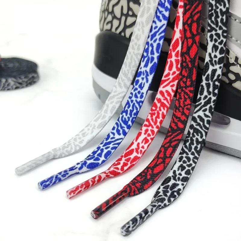 Burst Texture Sneakers Shoelaces Men's Women's Casual Laces Sneakers Fashion Running Rope Laces 120/140/160 CM Shoes Accessories