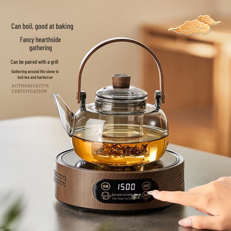 TEAHUE Glass Tea Kettle and Electric Ceramic Stove Set
