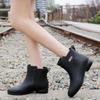 Kurzschaft-Regenstiefel Damen Wasserdicht Mode Allround Wasserschuhe Campus Erwachsene Regenstiefel Damen Rutschfest Weiche Gummischuhe