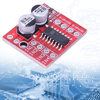 L298N Dual Stepper Motor Development Board Dual H Bridge Mini DC Motor Drive Controller Module Two Channel Electronic Components