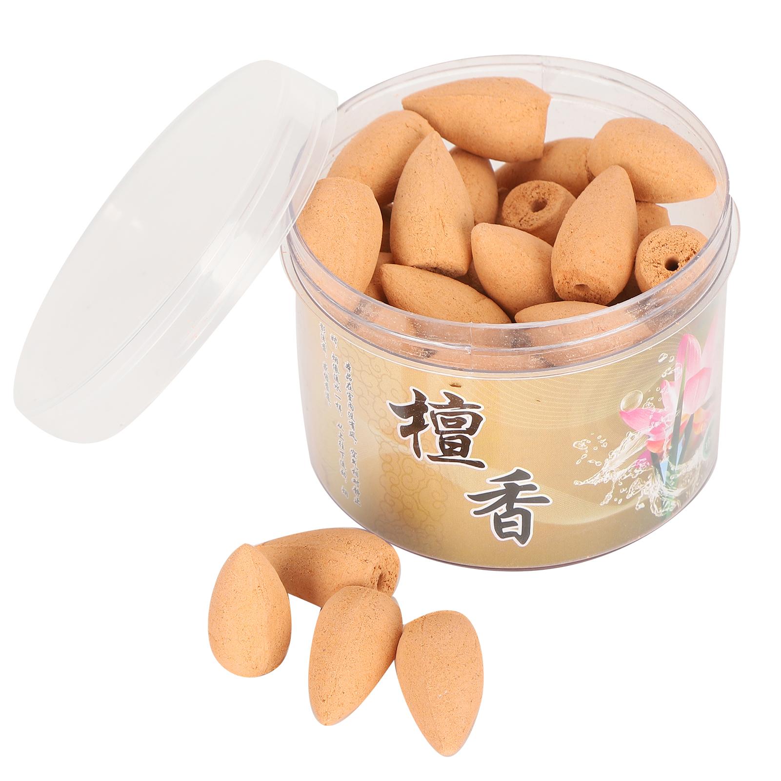 

2 коробки с обратным потоком благовоний конусы водопад натуральные ароматы ароматизаторы для очистки воздуха в помещении сандаловое дерево