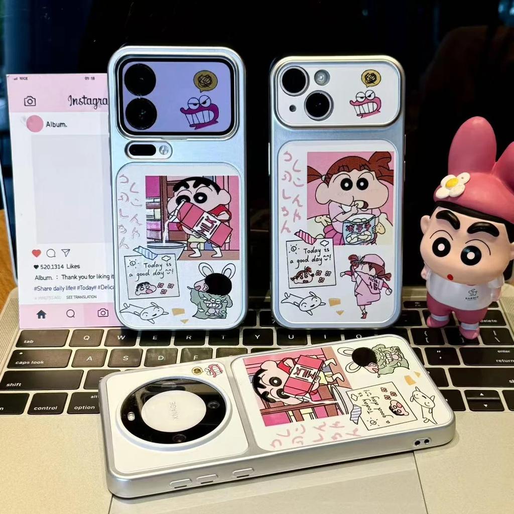 Couple Small New Nini Applies To Apple iPhone16/17Pro Mobile Phone Case 15 Electroplating 14 Large Windows 13 Cartoon