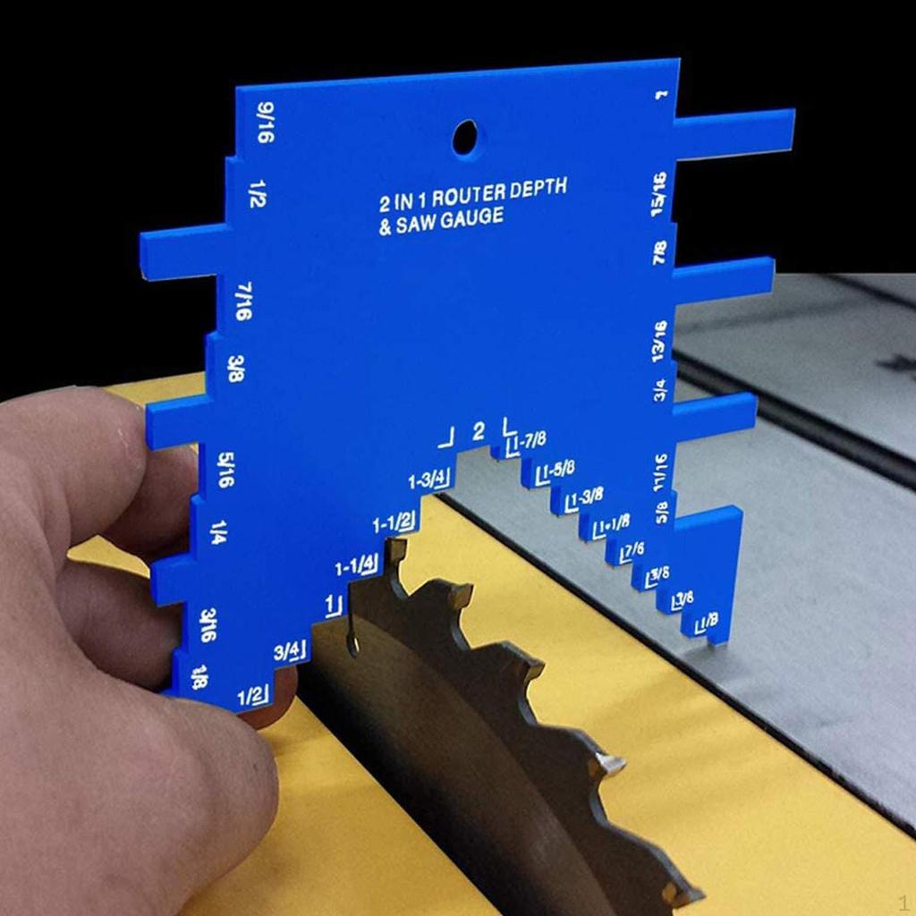 Step Depth Gauge for Table Saw Calibration Tool Lightweight 112mmx111mm Professional Accessory with