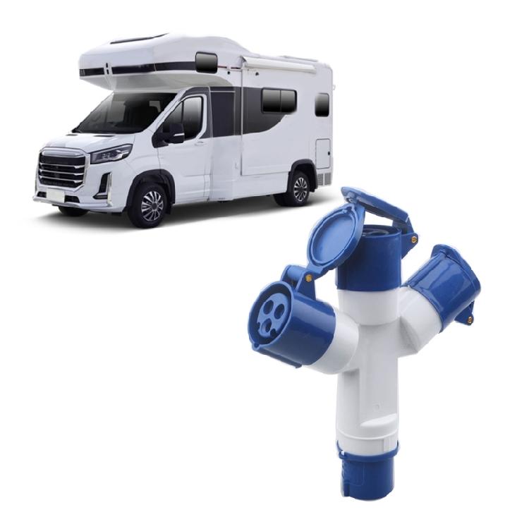 16A Camping Caravans Single to 2/3 Way Electrical Hook Up Splitter Adapter