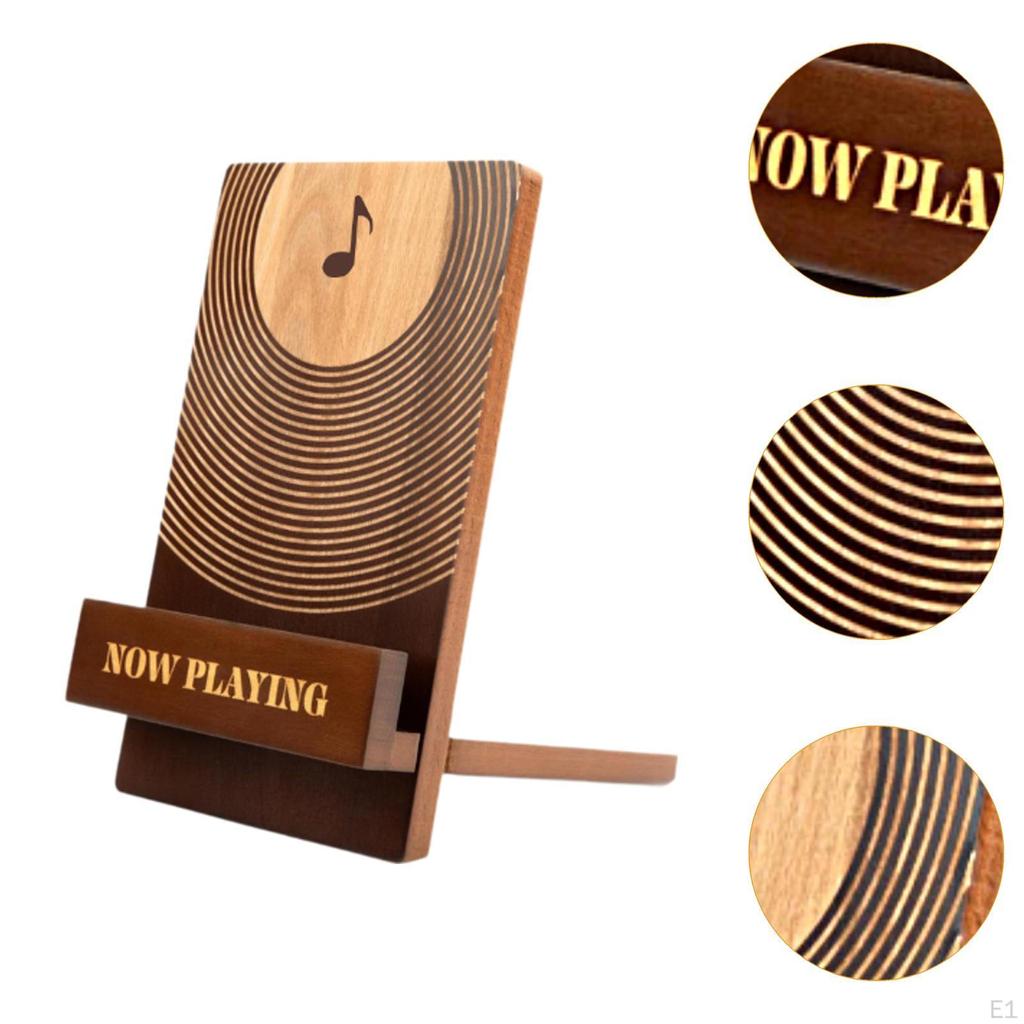 Records Holder Display Stand Storage Showcase Multifunction Simple Wooden
