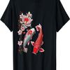 T-shirt Pesce Carpa Koi Ying Yang Nishikigoi Fiore di Ciliegio(39)