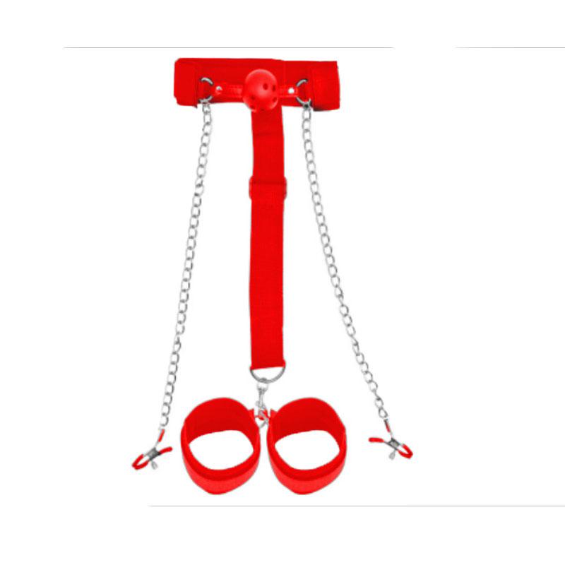 Bdsm Alternative Binding Handcuffs Sex Toy Sponge Handcuffs Adult Bandage with Breast Clip Binding Set Fetish Flirt Adult
