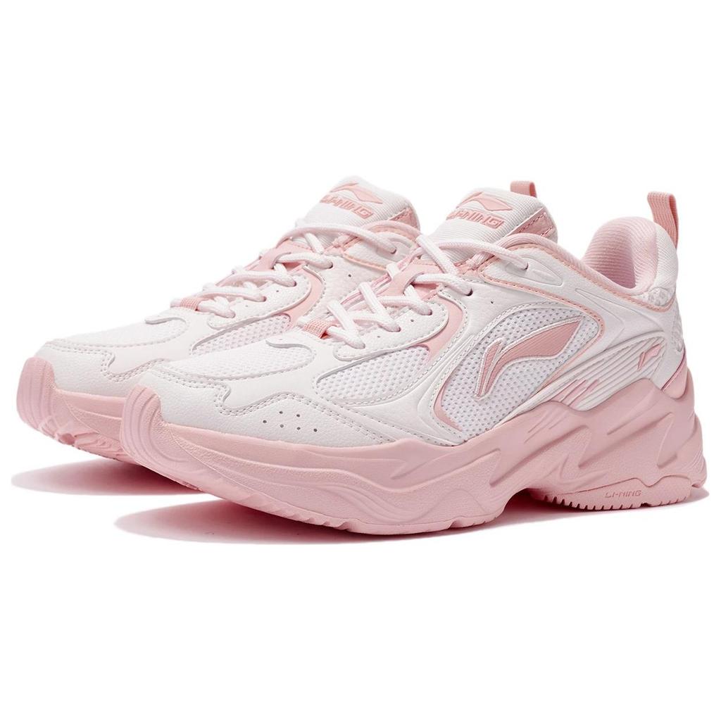 Li Ning Comfortable Cushioning Slip Resistant Abrasion Resistant Breathable Low top Casual Running Shoes Women's ARLS008-1