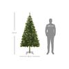 Sapin de Noël artificiel HOMCOM 210 cm avec 505 branches et support métallique adapté à une utilisation en intérieur