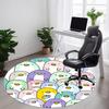 1pc Penguin Parade Office Round Area Rug, Indoor Mat Suitable ForOffice, Under Office Chairs Bedroom Living Room Home Decor, Room Deco, D079