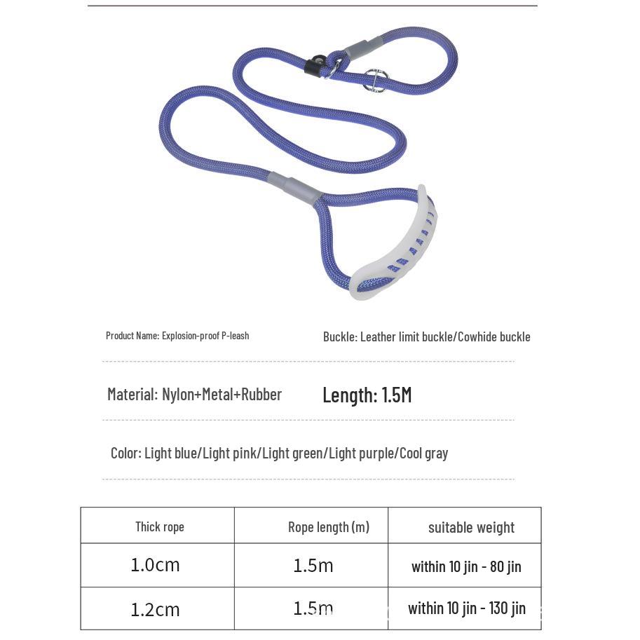 Shock-Absorbing Explosion-Proof Dog Leash for Small, Medium, Large Dogs