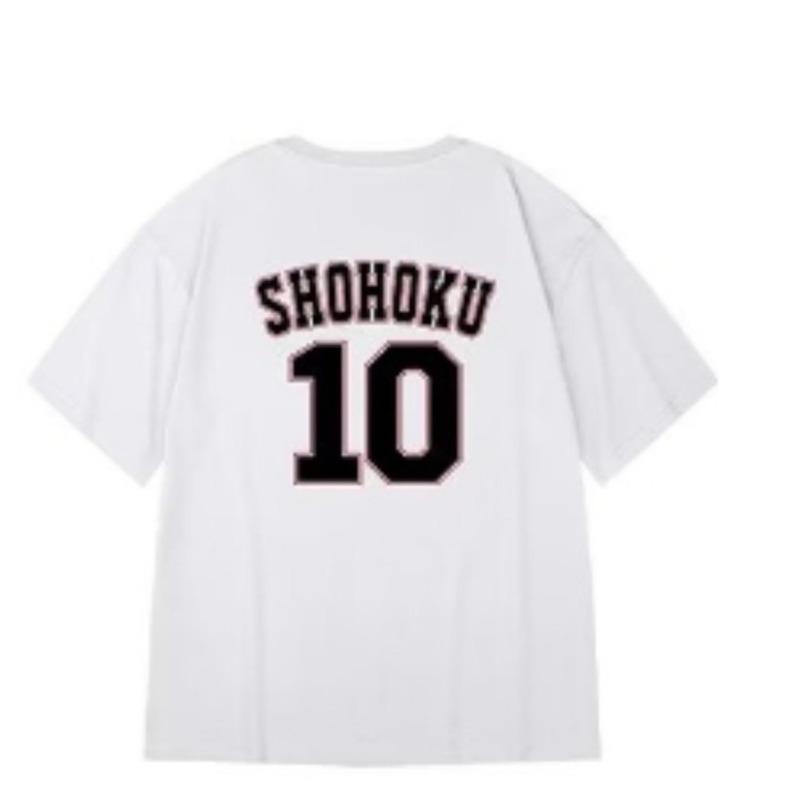 Men Oversize Fashion Loose American Basketball Number Ten Print Short Sleeve Round Neck Versatile Trend Couple Outfit