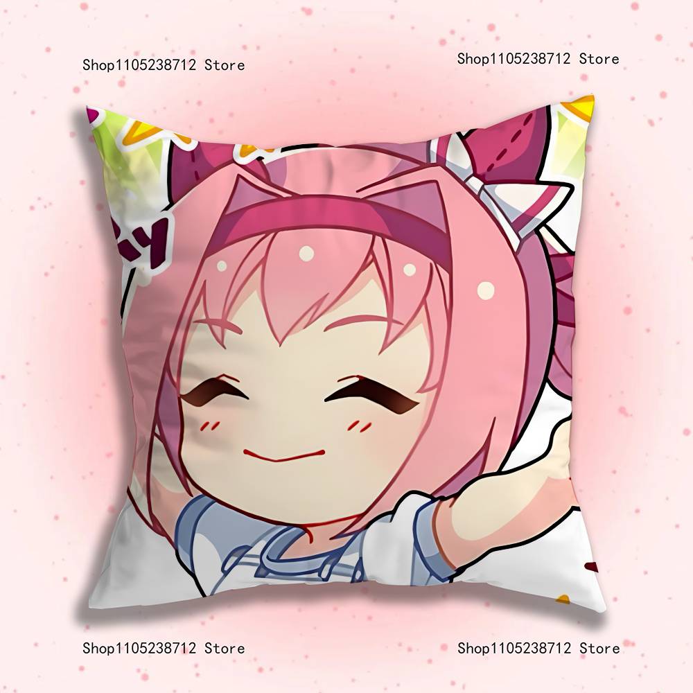 Haru Urara U-Umamusume Anime Kissenbezug Staubmilbenfreier Kissenbezug Unsichtbarer Reißverschluss Seidiger Kurzflor Sofakissenbezug