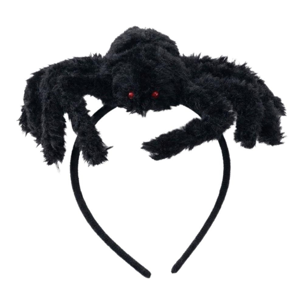 Realistic Plush Spider Headband 3D Design Giant Spider Hair Accessory  Halloween Party