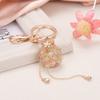 Money Bag Keychain Rhinestone Tassel Design Lucky Bag Shape Key Chain Pendant Strong Lobster Clasp Anti-Lost Keychain Gift Accessory
