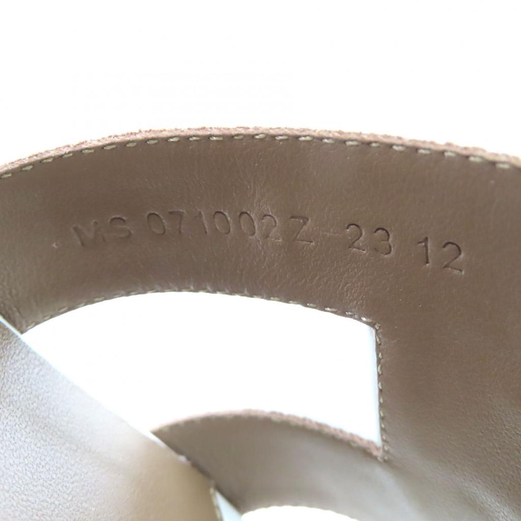 Hermes Sandals Oasis White Leather Women 37 071002Z Used