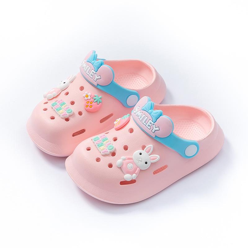 

Детские шлепанцы с дырочками, милые детские тапочки для дома для мальчика и девочки, мягкая подошва, сандалии с закрытым носком, лето 120 [Inner length 11.5cm/18-19 yards]