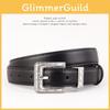Genuine Leather Belt For Men With Silver Buckle Durable Twoply Cowhide For Casual And Formal Wear