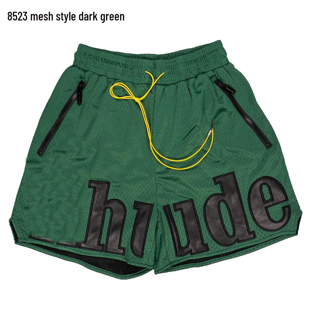 Auf Lager RHUDE Letter Print Lässige Colorblock Lockere Strandshorts