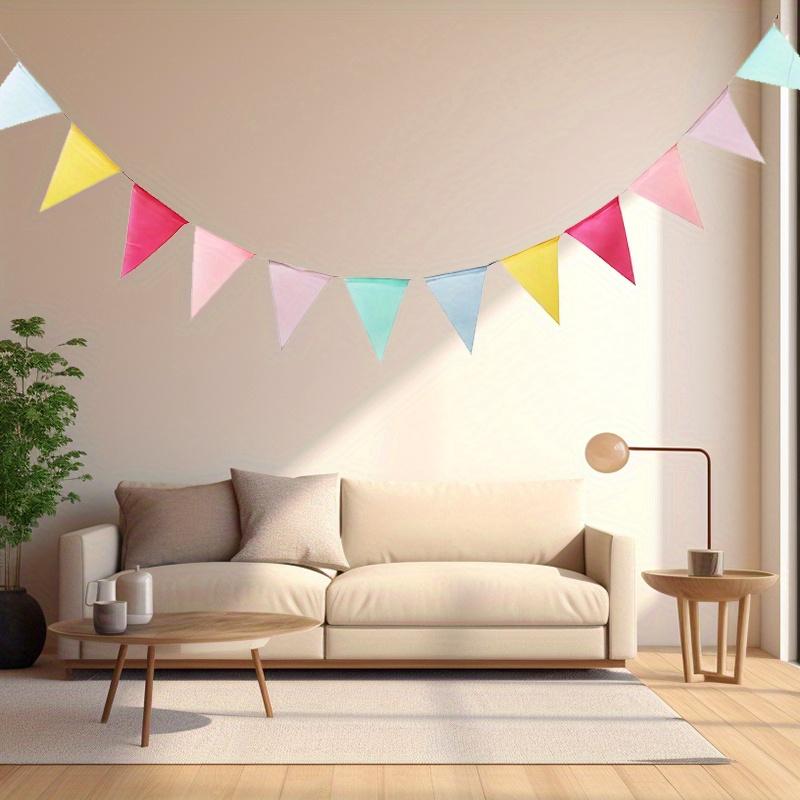 4M barevný jutový povlečený prapor Vlajka Narozeniny Prapory Banner Nástěnné Svatební Závěsné Banner Party girlanda Domácí dekorace