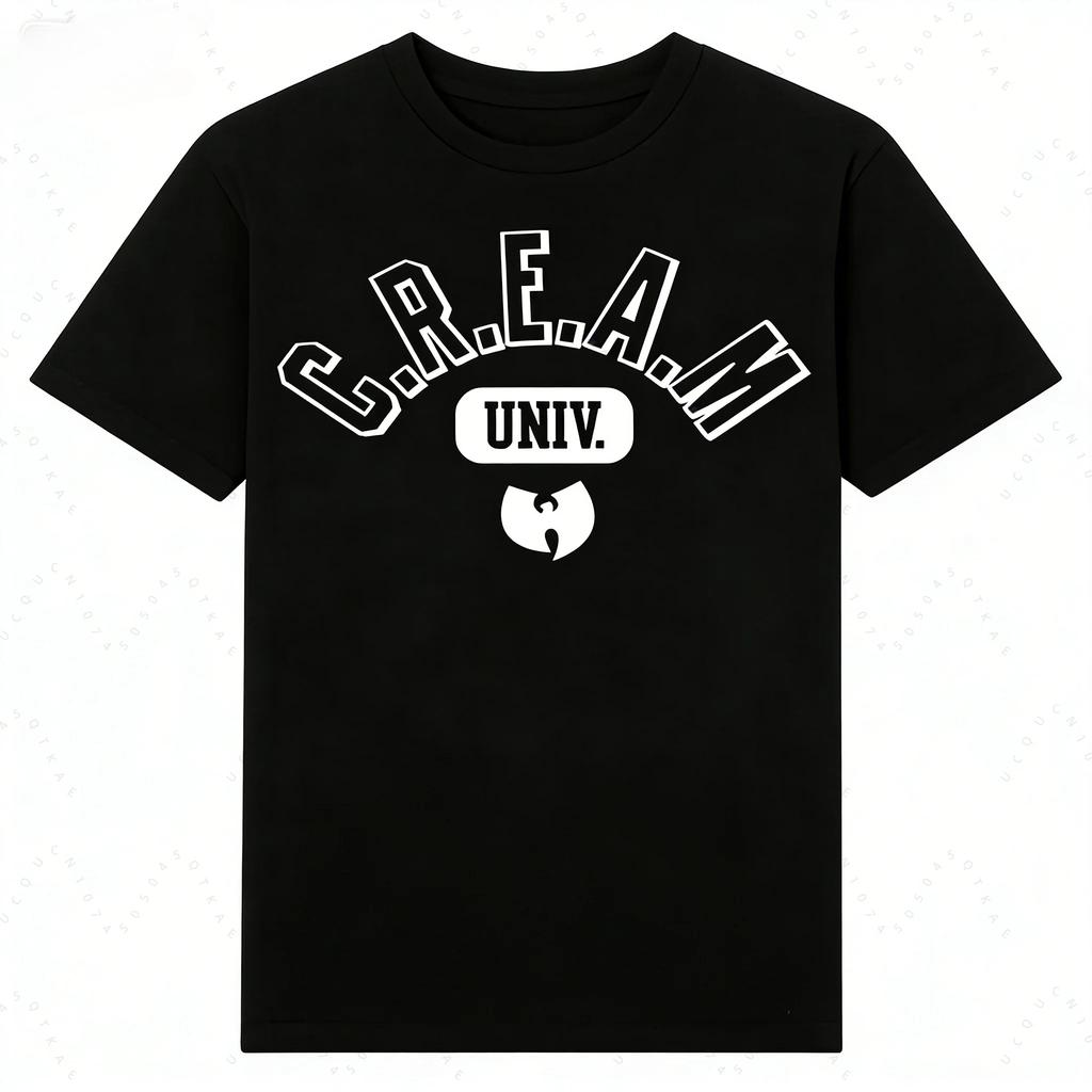 Wu Tang Clan Album Poster Peripherals Printed T Shirt Classic Street Hip Hop Music Fashion Tee Men Women Oversized Harajuku Tops