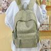 Solid Simple Color Bamboo Pattern Student Backpack For School And Daily Use