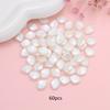 60Pcs Abs White Small Seashell Beads For Jewelry Making Diy Necklace Bracelet Key Chain Accessories