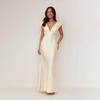 Neues sexy tiefes schlankes rückenfreies Temperamentkleid für Damen, mittlerer und langer Rock für Damen