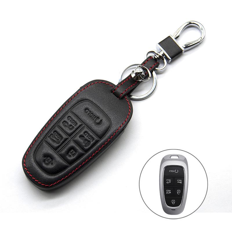 

Leather Key Holder for Hyundai Parisdi/New Tucson L/Nexo 6-Button Pearlescent bag packaging