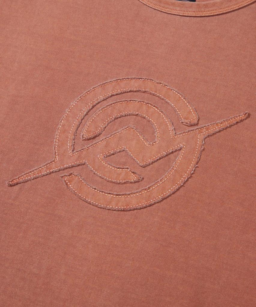 Kallapataleu Kp Symbol Logo Pigment Washed Short-Sleeved T-Shirt - Orange
