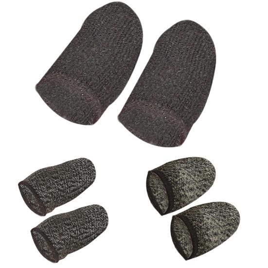 1Pair Finger Cots Non-Scratch Fiber Fiber Sweat Proof Mobile Game Finger Sleeves