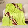 Baseball Throw Blanket for Bed Couch Sofa Living Room Decor Soft Warm Lightweight Flannel Blanket Ball Sport Theme Print Blanket