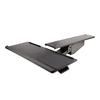 KBTRAYADJ2 Black Keyboard Tray Full Motion Height Adjustable Keyboard Mouse Tray 255mm X 670mm Table Mountable Ergonomic Slider with Wrist Rest Mouse