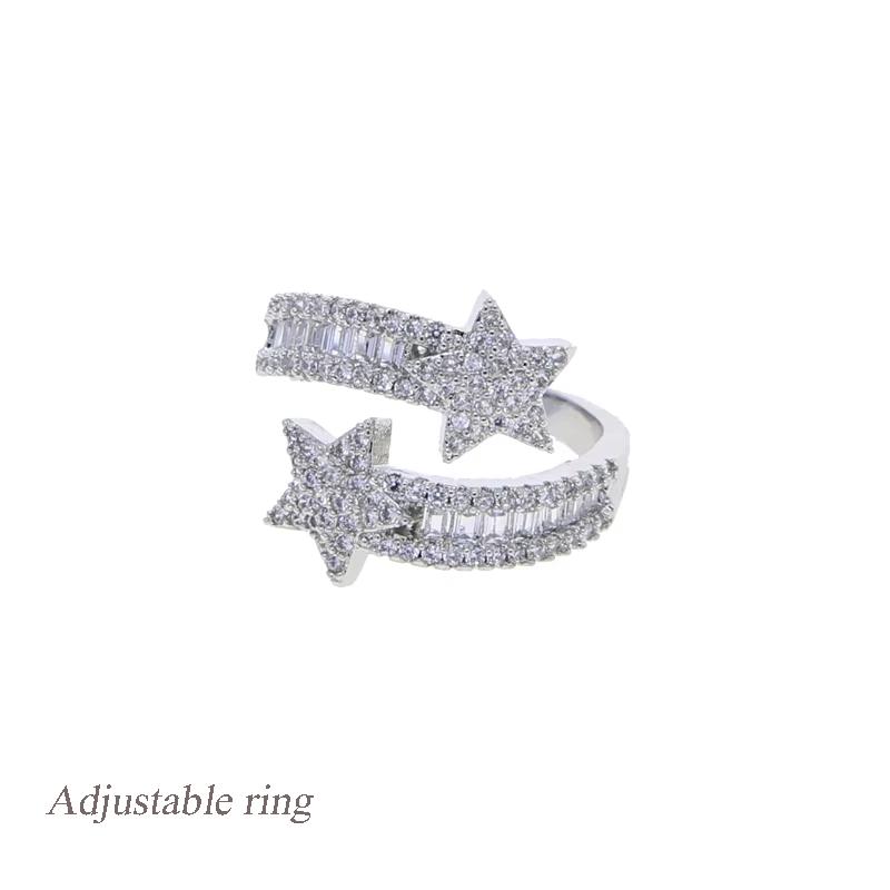 star Charm Tennis Chain Collar Same Series Bracelet Necklace Fully Micro Inlaid 5A Cubic Zirconia Women s Jewelry