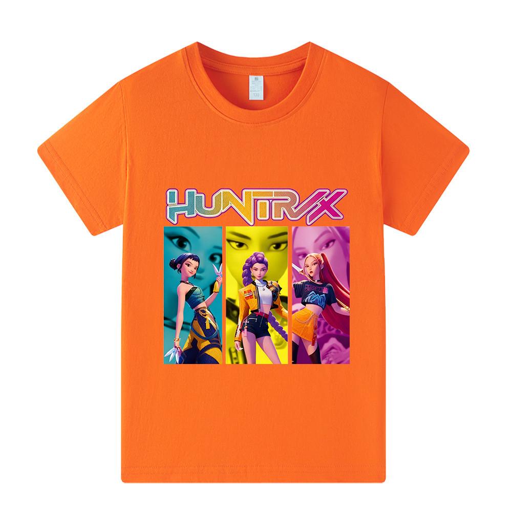 A1236 Kids Boys Girls Kpop Rumi Zoey Mira Print Short Sleeves T-shirt