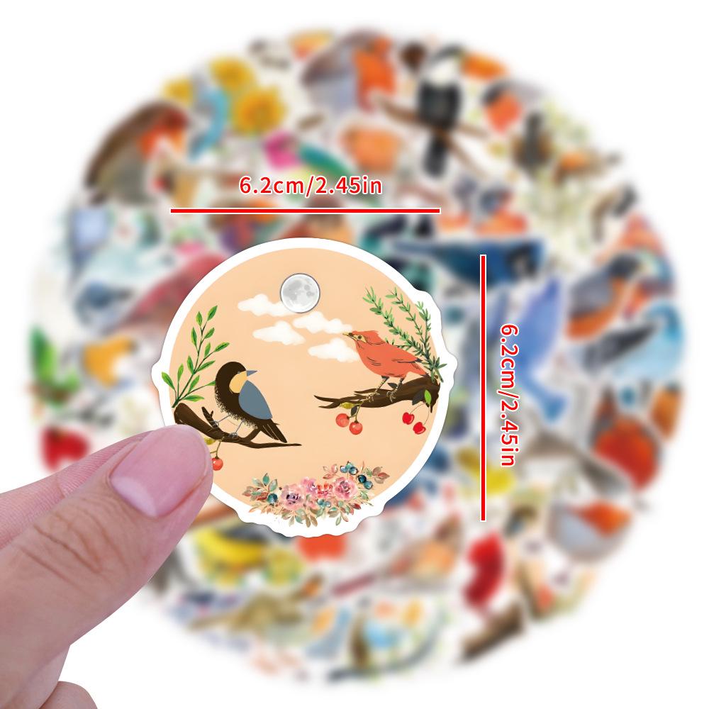110 Colorful Bird Graffiti Stickers for Suitcases, Notebooks, Skateboards, and Water Cups