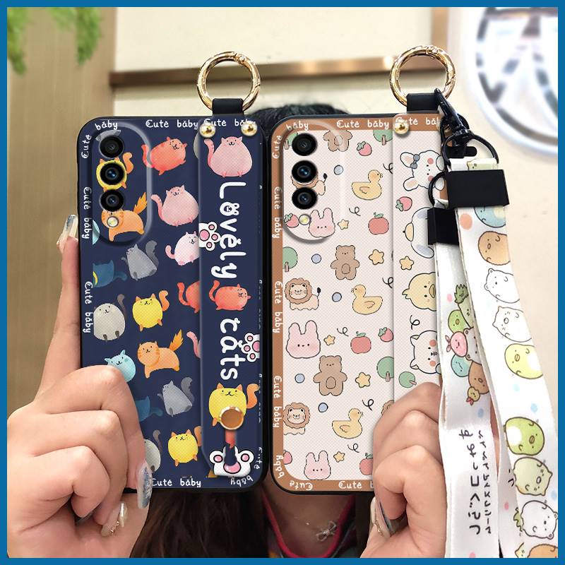 Durable Waterproof Phone Case For Wiko T50 Cartoon Wrist Strap Shockproof Fashion Design Soft case Protective Anti-knock