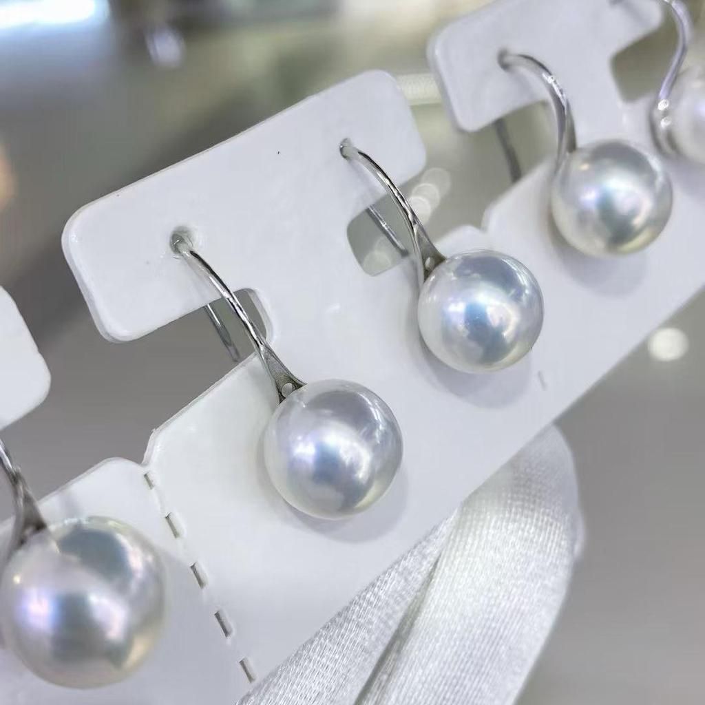 Australian White 10-11mm Edison Freshwater Pearl High Heel Earrings - Versatile Daily Classic Style
