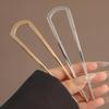 2Pcs French Pins Hair Pins 5.5 Inch Metal U-Shaped Hair Clip Hair Vintage French Twist Hair Pin for Women Girls Hairstyle Gifts