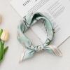 53cm Silk Scarf Women Fashion Floral Neckerchief Elegant Satin Bandana