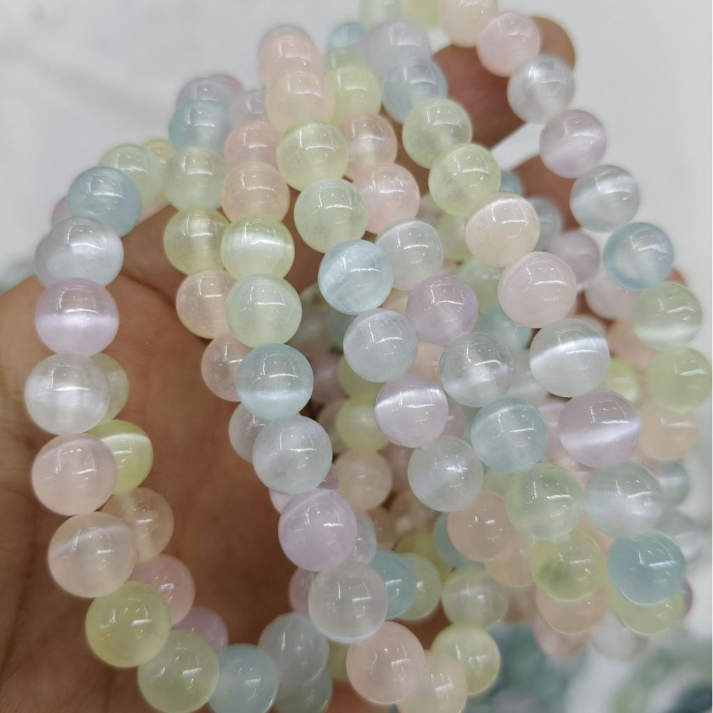 Rainbow Gypsum Stone Loose Beads Optimized Multi-Opal Diy Bracelet Bracelet Dopamine Color Candy Color
