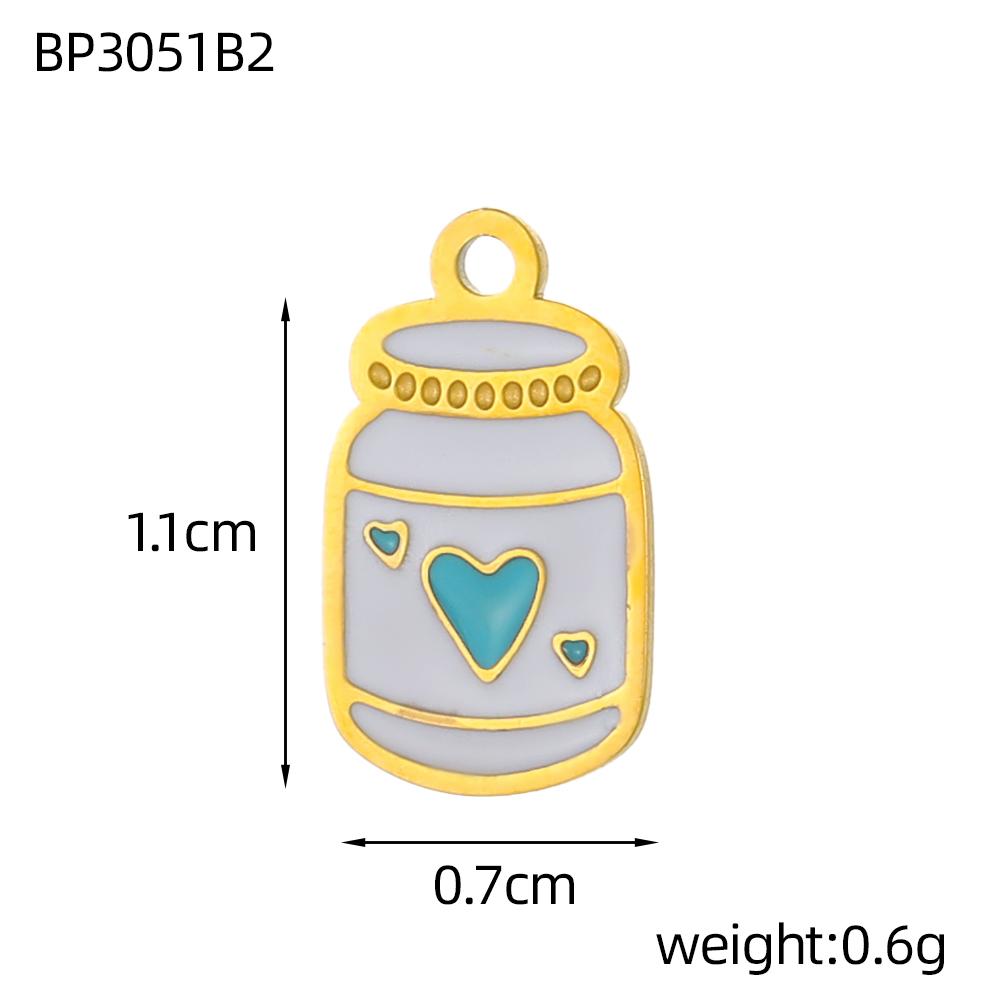 CARLIDANA 2PCS Manna High Quality Stainless Steel Emenal Flower Drinks Gold Color Non Tarnish Beach Ocean Charms for DIY Jewelry