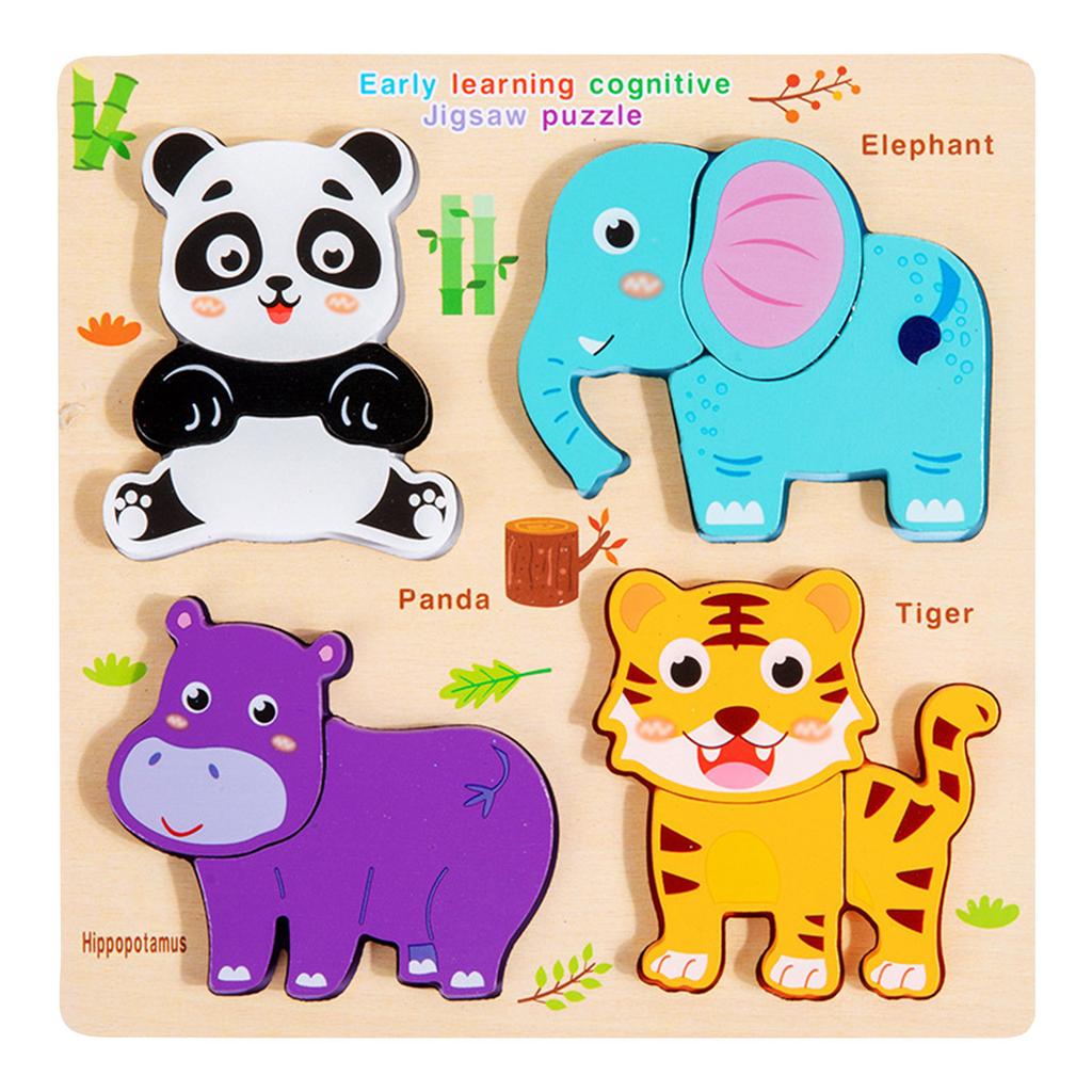 Educational Wooden Transportation Puzzle for Toddlers Early Learning Cognitive Jigsaw with Ship, Rocket, Bus, Plane